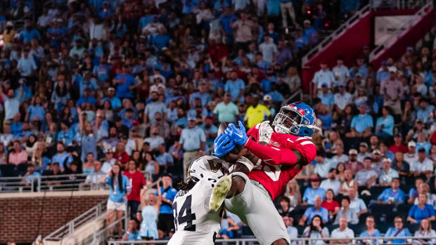 Ole Miss wide receiver Dayton Wade.